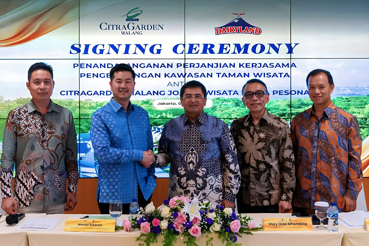 Penandatanganan kerja sama Dairyland dan CitraGarden Malang di Jakarta