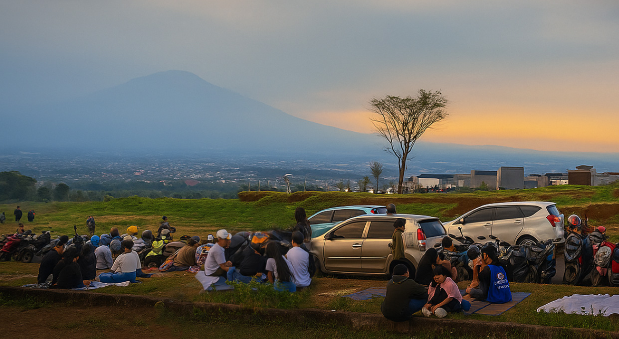 Suasana sore hari di perumahan BTU Malang
